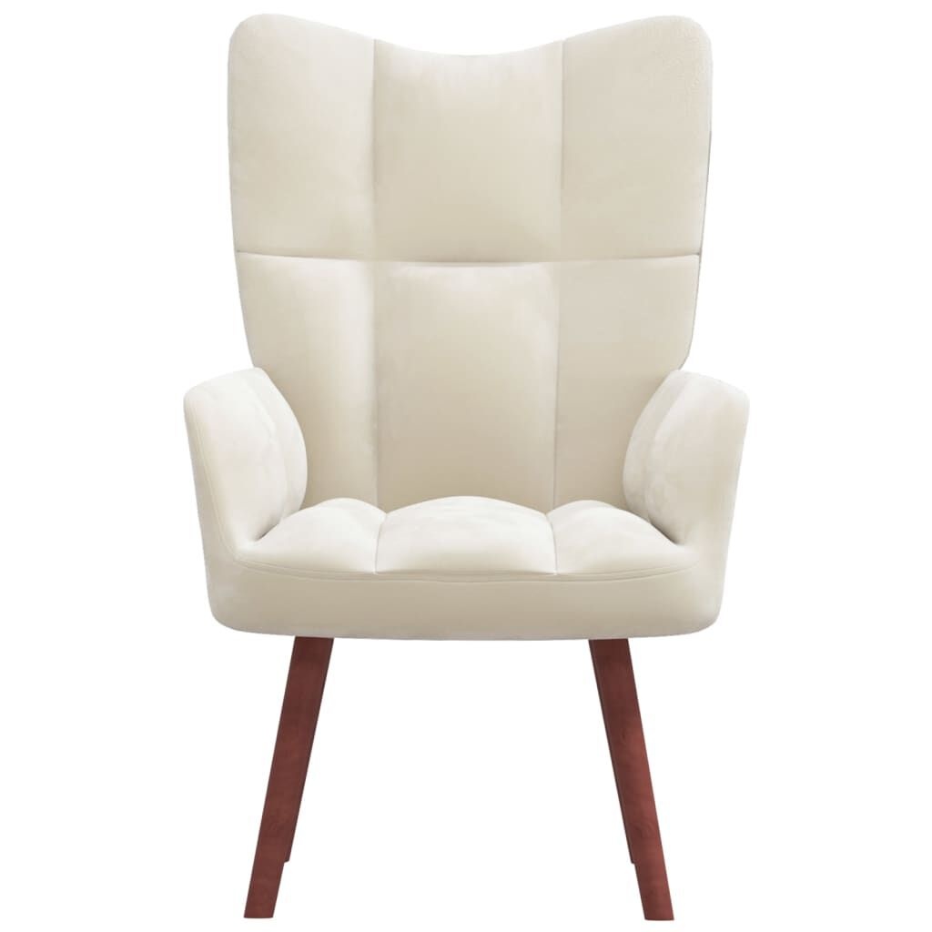 Comfortabele Relaxstoel Fluweel Crèmewit - 72% Korting