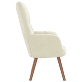 Comfortabele Relaxstoel Fluweel Crèmewit - 72% Korting