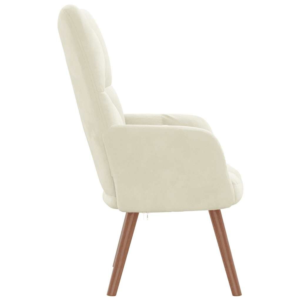 Comfortabele Relaxstoel Fluweel Crèmewit - 72% Korting