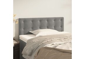 Hoofdbord 90x5x78/88 cm Fluweel Lichtgrijs - 79% Korting