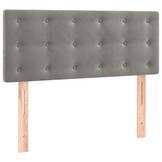 Hoofdbord Fluweel Lichtgrijs 90x5x78/88 cm - 60% Korting