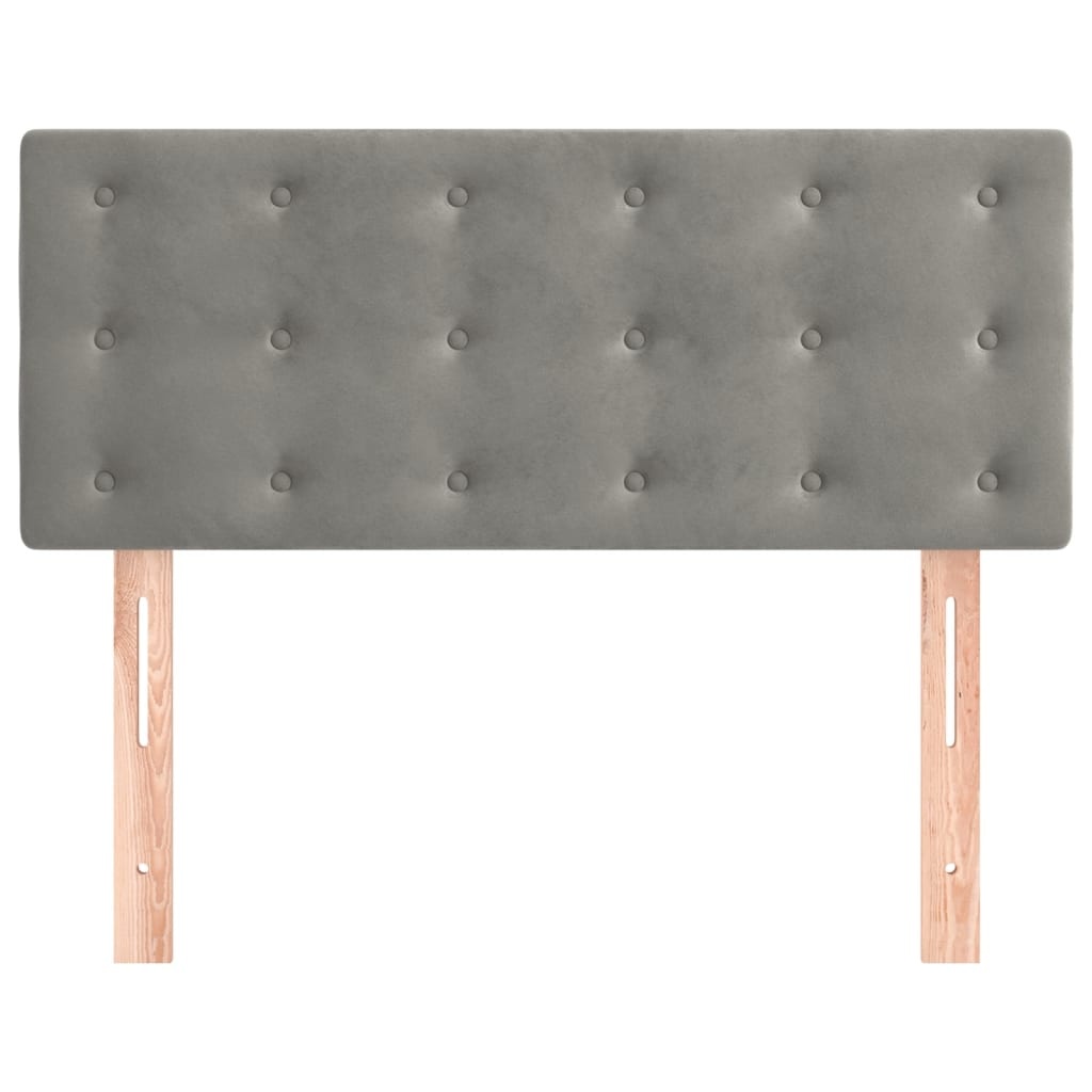 Hoofdbord Fluweel Lichtgrijs 90x5x78/88 cm - 60% Korting