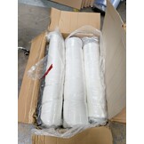vidaXL Driezitsbank 180 cm stof crèmekleurig