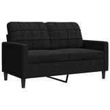 vidaXL Tweezitsbank 120 cm fluweel zwart