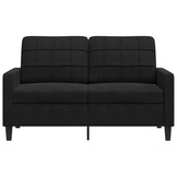 vidaXL Tweezitsbank 120 cm fluweel zwart