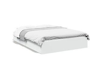 vidaXL Bedframe met lades bewerkt hout wit 120x200 cm