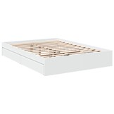 vidaXL Bedframe met lades bewerkt hout wit 120x200 cm