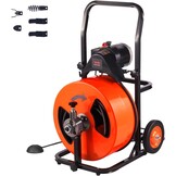 VEVOR Afvoerontstopper 30 meter x 3/8 inch, Rioolslang met Automatische Toevoer en Voetschakelaar