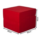 Sex sofa opvouwbaar rood