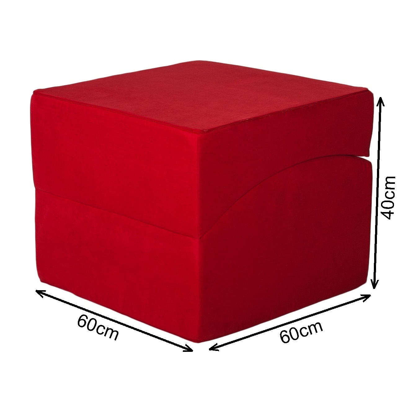 Sex sofa opvouwbaar rood