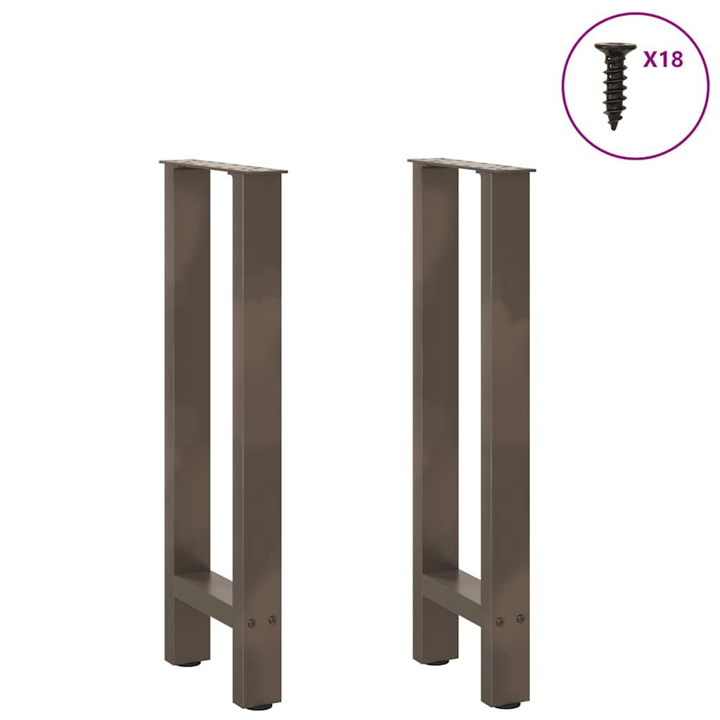 vidaXL Salontafelpoten 2 st 28x(72-73) cm staal naturel