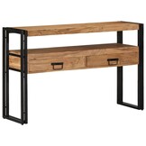 vidaXL Wandtafel met lade Bruin 120 x 33 x 75 cm Massief acaciahout