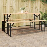 vidaXL Bier tafelpoot 2 pcs Zwart 39 x 3 x 75 cm Gepoedercoat staal