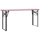 vidaXL Bier tafelpoot 2 pcs Zwart 39 x 3 x 75 cm Gepoedercoat staal