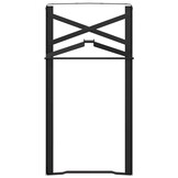 vidaXL Bier tafelpoot 2 pcs Zwart 39 x 3 x 75 cm Gepoedercoat staal