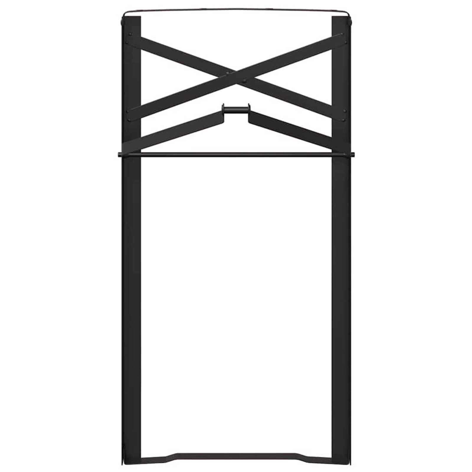 vidaXL Bier tafelpoot 2 pcs Zwart 39 x 3 x 75 cm Gepoedercoat staal