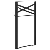 vidaXL Bier tafelpoot 2 pcs Zwart 39 x 3 x 75 cm Gepoedercoat staal