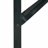 vidaXL Bier tafelpoot 2 pcs Zwart 39 x 3 x 75 cm Gepoedercoat staal