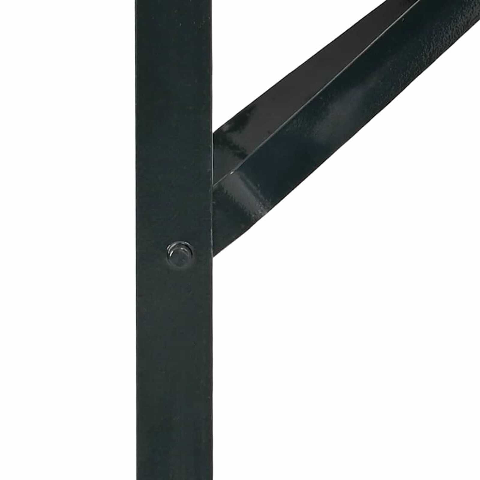 vidaXL Bier tafelpoot 2 pcs Zwart 39 x 3 x 75 cm Gepoedercoat staal