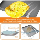 Denmay 50 x 44 cm Plancha grillplaat voor Weber Spirit 200-serie, universele grillplaat, reserveonderdelen, vervanging voor Weber Spirit I & II serie E210, E220, S210, S220, 1 stuk
