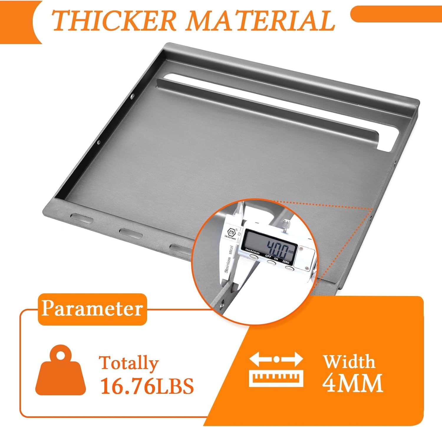 Denmay 50 x 44 cm Plancha grillplaat voor Weber Spirit 200-serie, universele grillplaat, reserveonderdelen, vervanging voor Weber Spirit I & II serie E210, E220, S210, S220, 1 stuk