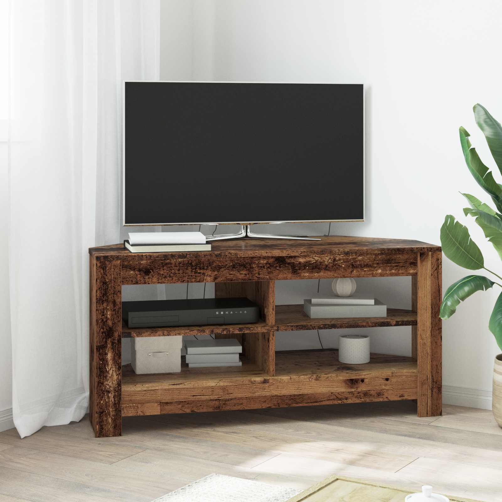 vidaXL HoekTVKast Oud Hout 102 x 40,5 x 45 cm Bewerkt hout