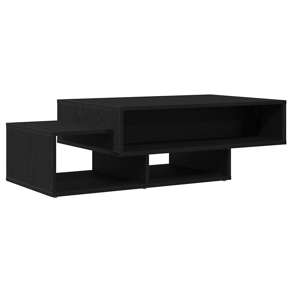vidaXL Salontafel 105x55x32 cm bewerkt hout zwart eikenkleur