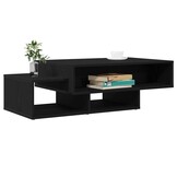 vidaXL Salontafel 105x55x32 cm bewerkt hout zwart eikenkleur