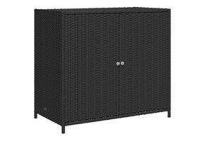 Tuinkast poly rattan 83x45x76 cm zwart - 47% korting