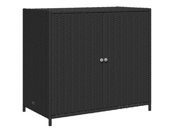 vidaXL Tuinkast 83x45x76 cm poly rattan zwart