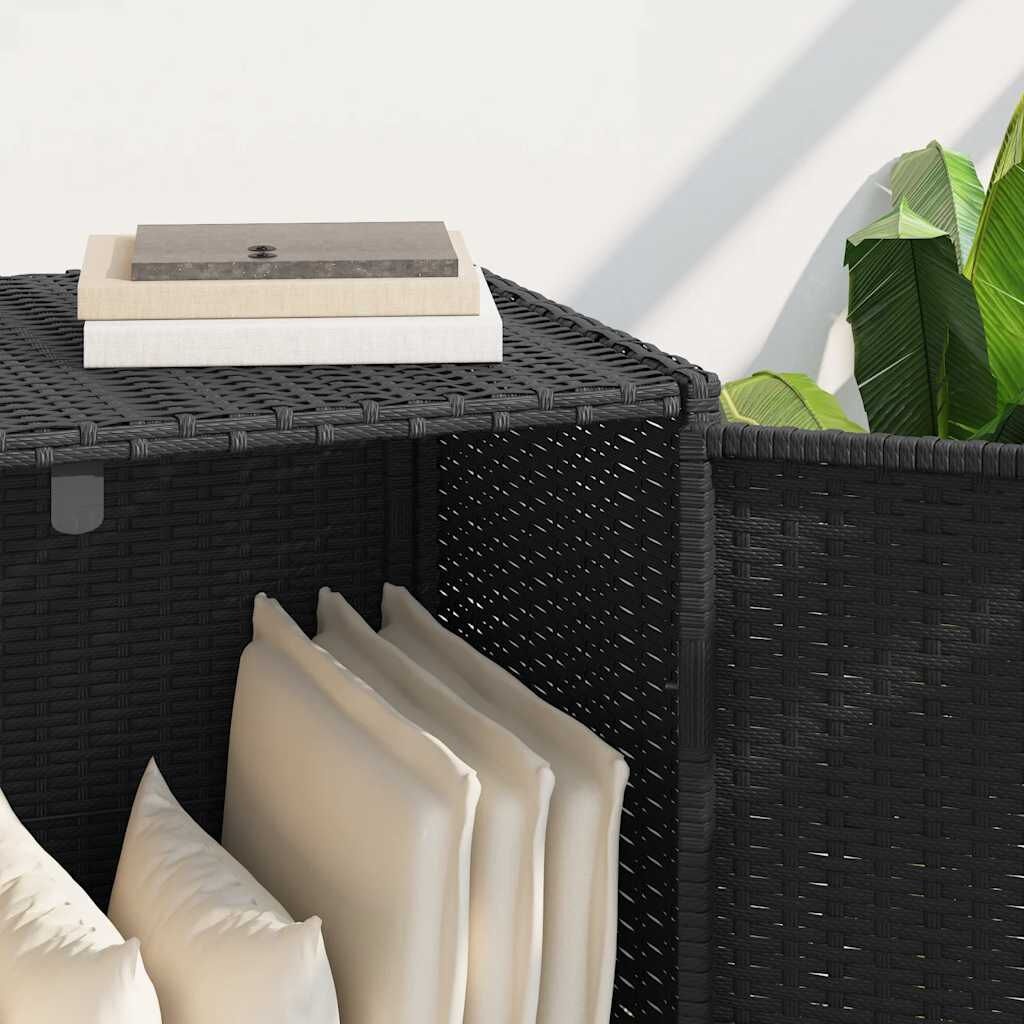 vidaXL Tuinkast 83x45x76 cm poly rattan zwart