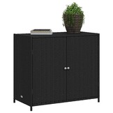 vidaXL Tuinkast 83x45x76 cm poly rattan zwart