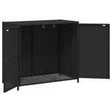 vidaXL Tuinkast 83x45x76 cm poly rattan zwart