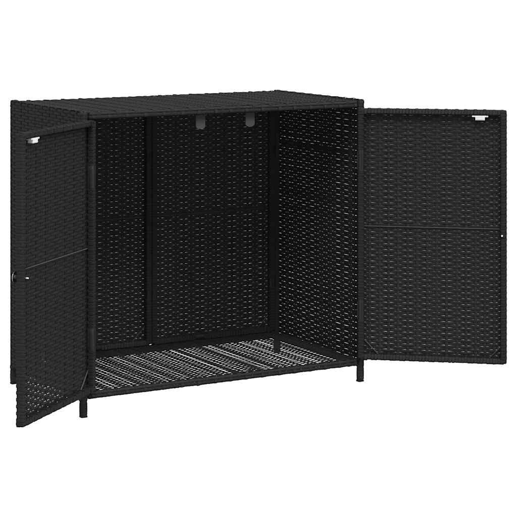 vidaXL Tuinkast 83x45x76 cm poly rattan zwart