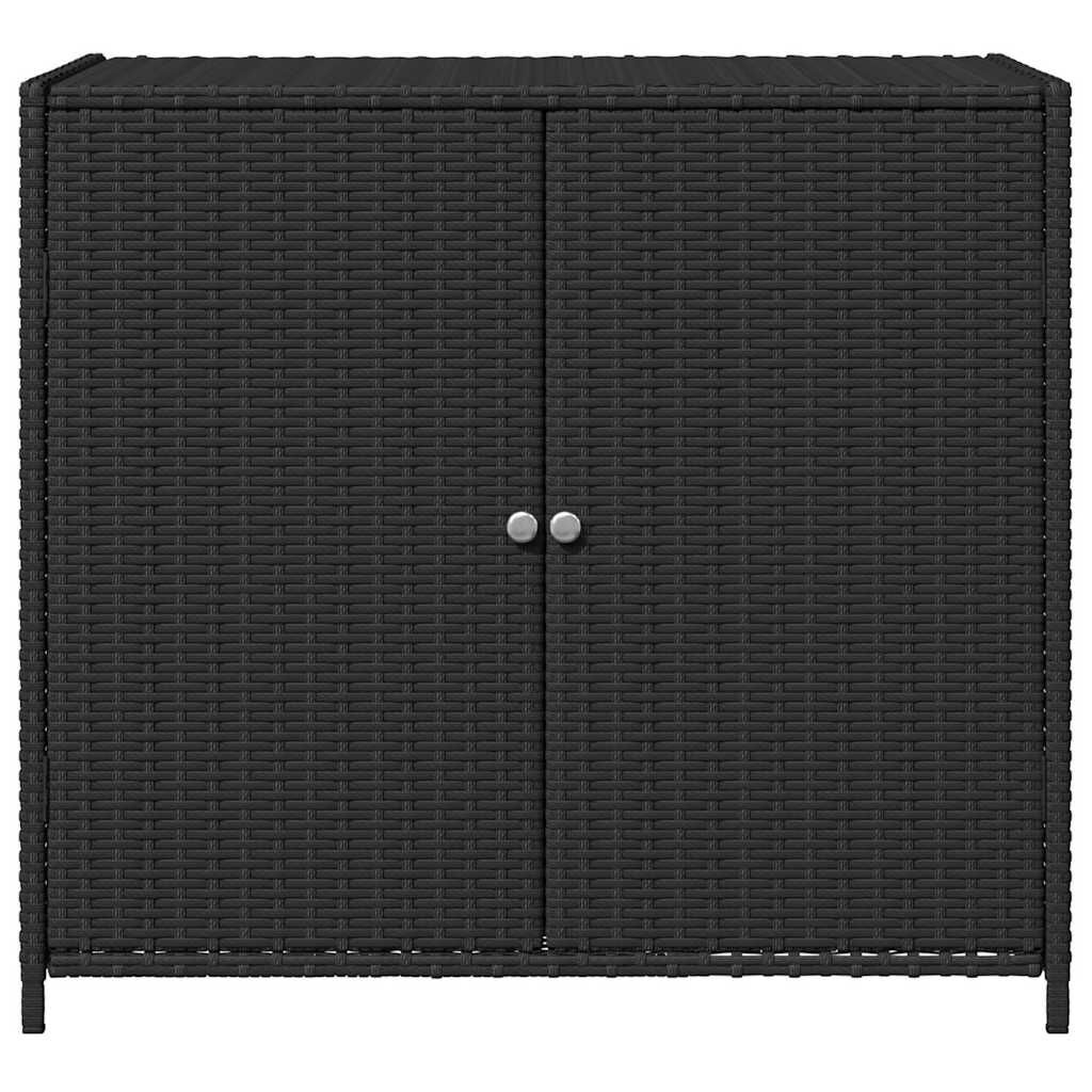 vidaXL Tuinkast 83x45x76 cm poly rattan zwart