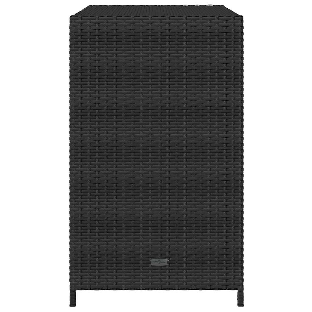 vidaXL Tuinkast 83x45x76 cm poly rattan zwart