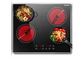 60cm Keramische Kookplaat met 4 Zones & 6000W - 69% Korting