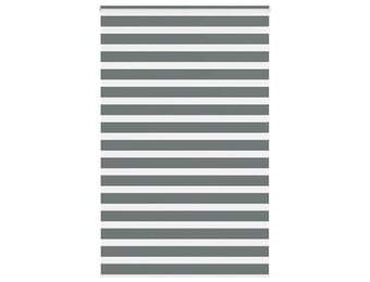 vidaXL Zebra rolgordijn 150x200 cm stofbreedte 145,9 cm donkergrijs