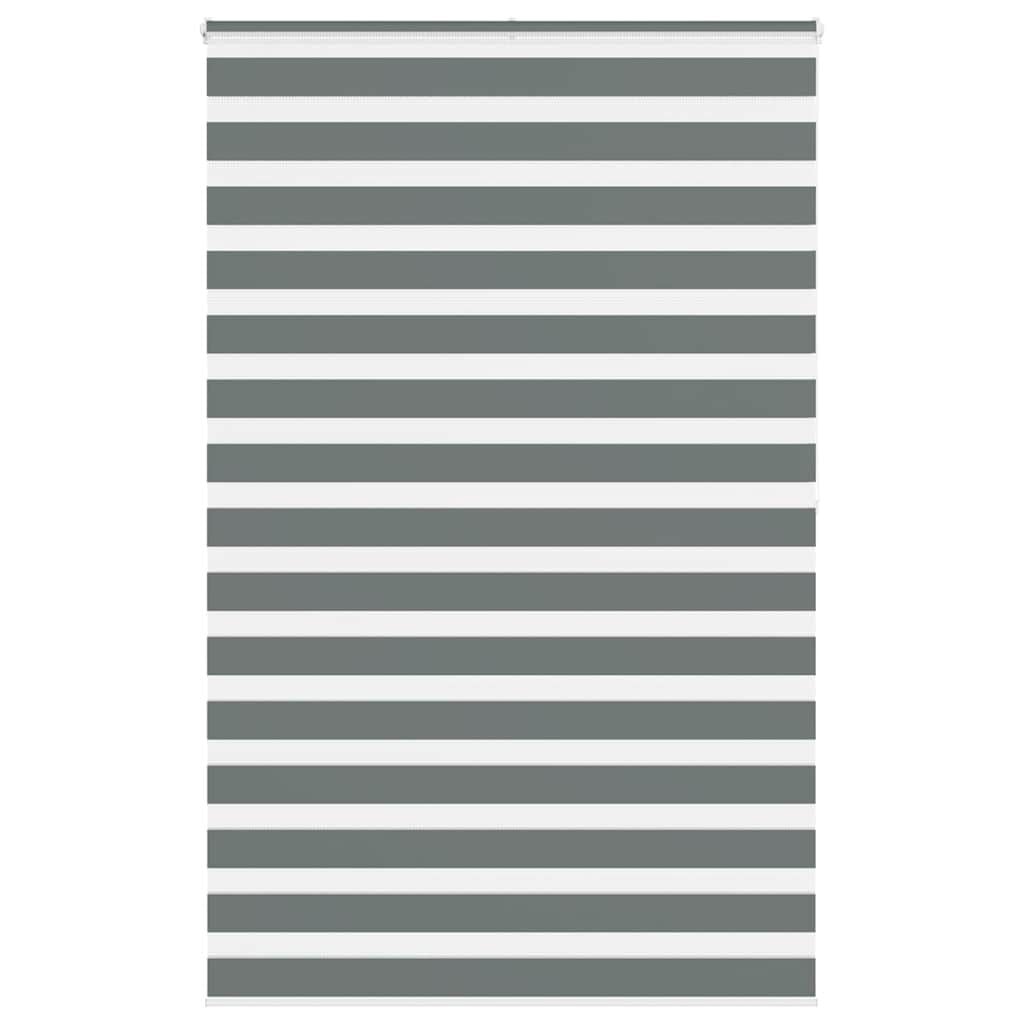 vidaXL Zebra rolgordijn 150x200 cm stofbreedte 145,9 cm donkergrijs