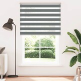 vidaXL Zebra rolgordijn 150x200 cm stofbreedte 145,9 cm donkergrijs