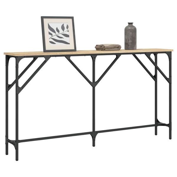 vidaXL Wandtafel 140x23x75 cm bewerkt hout sonoma eikenkleurig