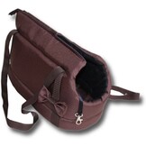 Hondendraagtas - kleine honden - honden transporttas - bruin - 36x19x23 cm - stijlvol - schoudertas