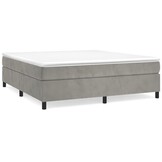 vidaXL Bedframe zonder matras 180x200 cm fluweel lichtgrijs