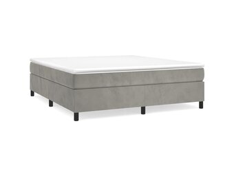 vidaXL Bedframe zonder matras 180x200 cm fluweel lichtgrijs