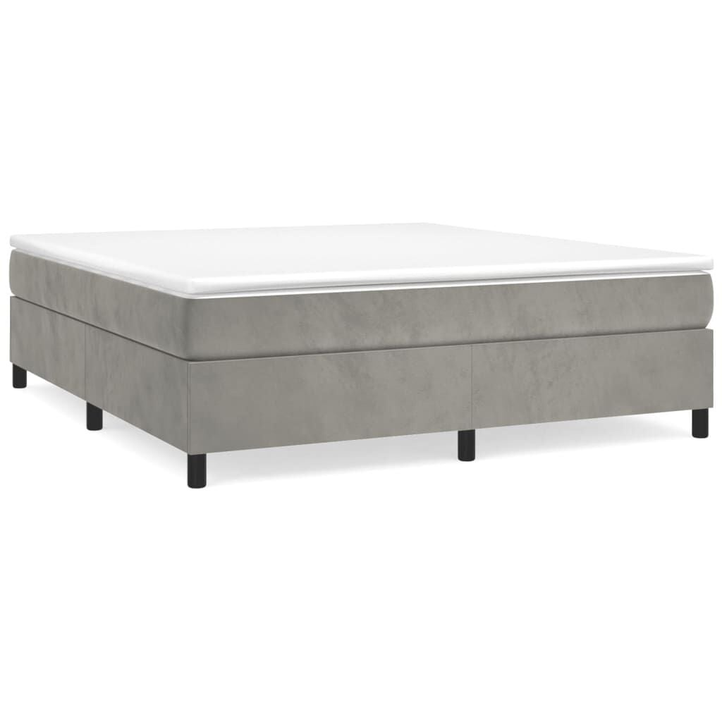 vidaXL Bedframe zonder matras 180x200 cm fluweel lichtgrijs