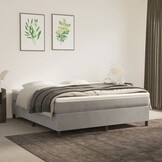 vidaXL Bedframe zonder matras 180x200 cm fluweel lichtgrijs