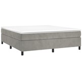 vidaXL Bedframe zonder matras 180x200 cm fluweel lichtgrijs