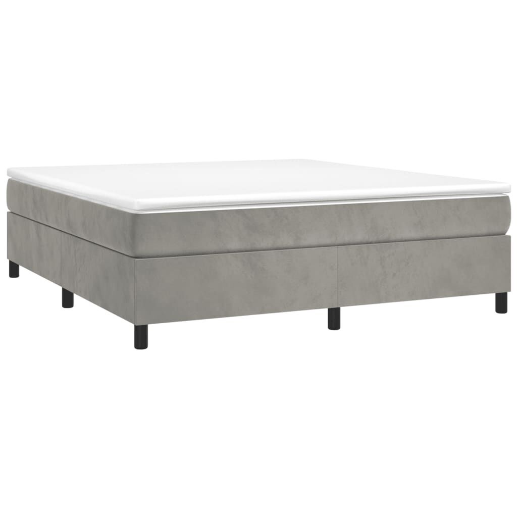 vidaXL Bedframe zonder matras 180x200 cm fluweel lichtgrijs