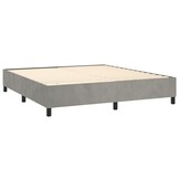 vidaXL Bedframe zonder matras 180x200 cm fluweel lichtgrijs