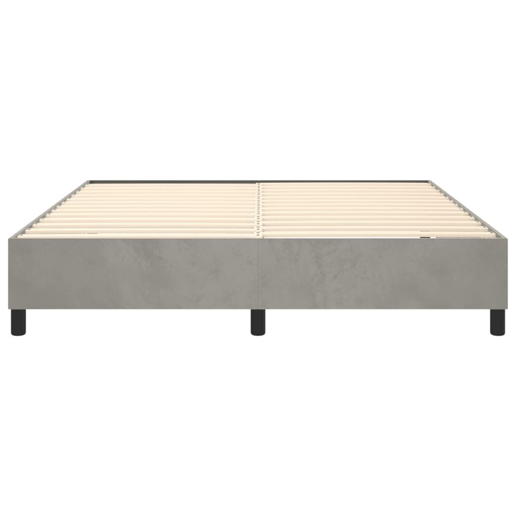 vidaXL Bedframe zonder matras 180x200 cm fluweel lichtgrijs
